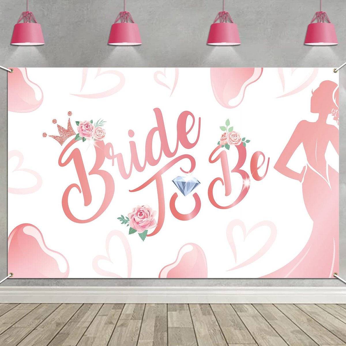 Bride to Be Banner voor vrijgezellenfeestdecoratie, Achtergrond voor