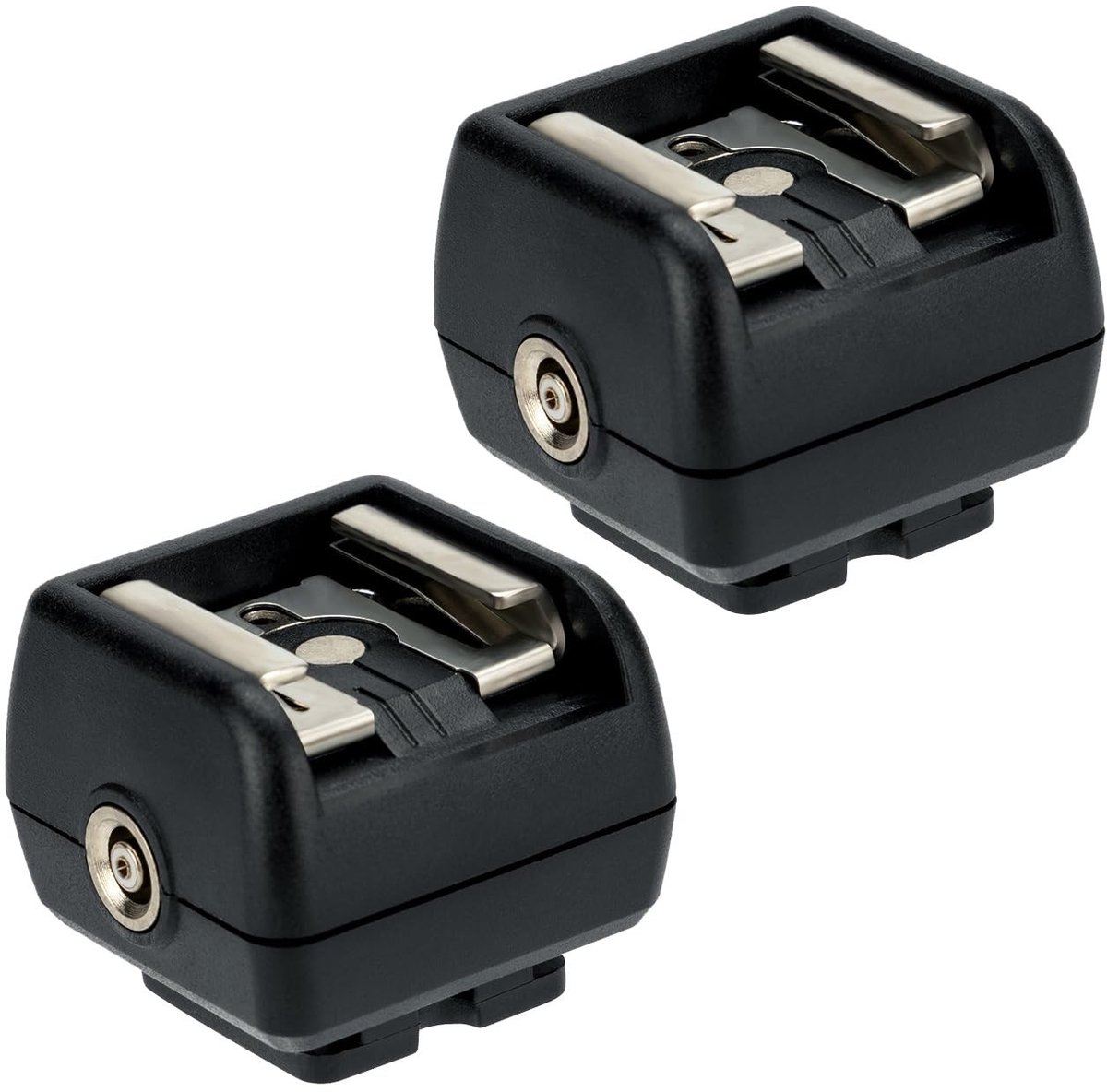 Dailygoods - Flash Hot Shoe Adapter - 2 Pack - Zwart - Synchronisatie voor flitsers - Geschikt voor ISO en Sony Multi Interface - 2