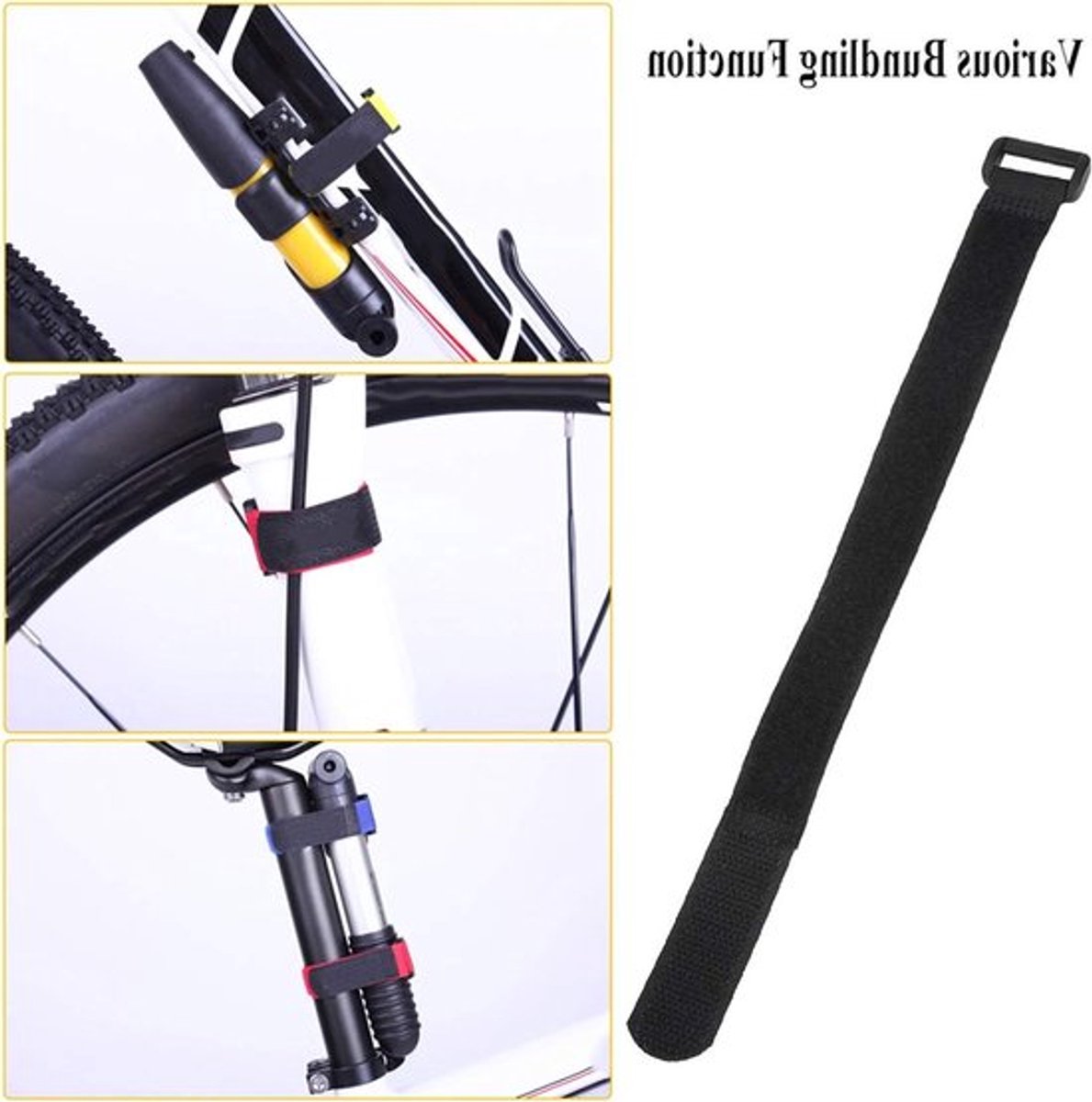 Bicycle Hook Loop Bands 5Pcs/Set Adjustable Nylon Bike Handlebar Straps - Cycling