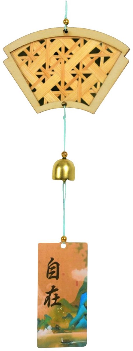Dailygoods- Windgong Prachtig Afgewerkt - Houten Windgong - Tuindecoratie Buiten - Gepersonaliseerd Souvenir - Verstelbare Bel - Inclusief Montagehandleiding
