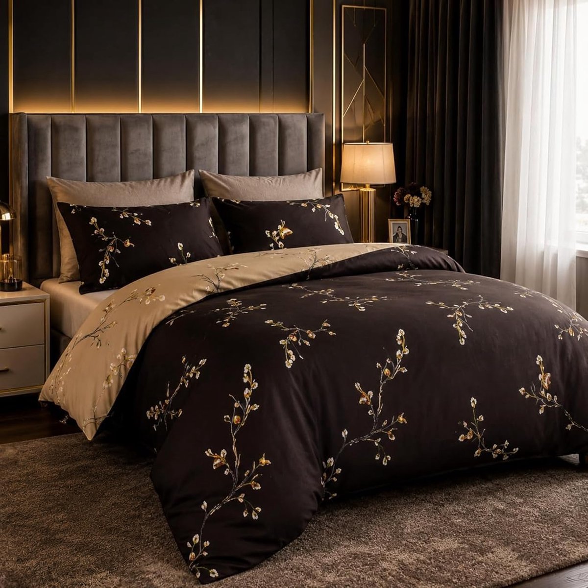 Famanu Super kingsize dekbedovertrekset van geborsteld microvezel, ultrasoft en hypoallergeen, omkeerbaar met ritssluiting Neutraal
