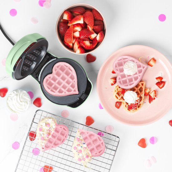 Giles & Posner Mini Wafelmaker 5-In-1, Antiaanbak, Wisselbare Platen van Giles & Posner — afbeelding 4