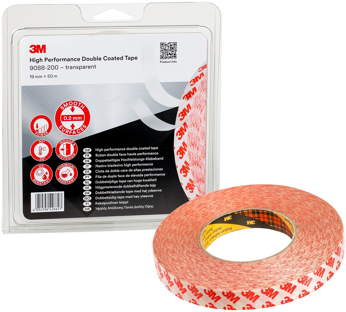 Omgoods - Dubbelzijdige Transparante Tape 19 mm x 50 m