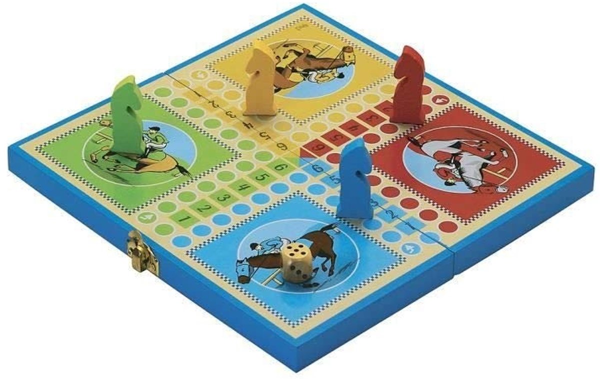 Omgoods - Vouwkoffer met Spel van Kleine Paarden, Houten Speelset