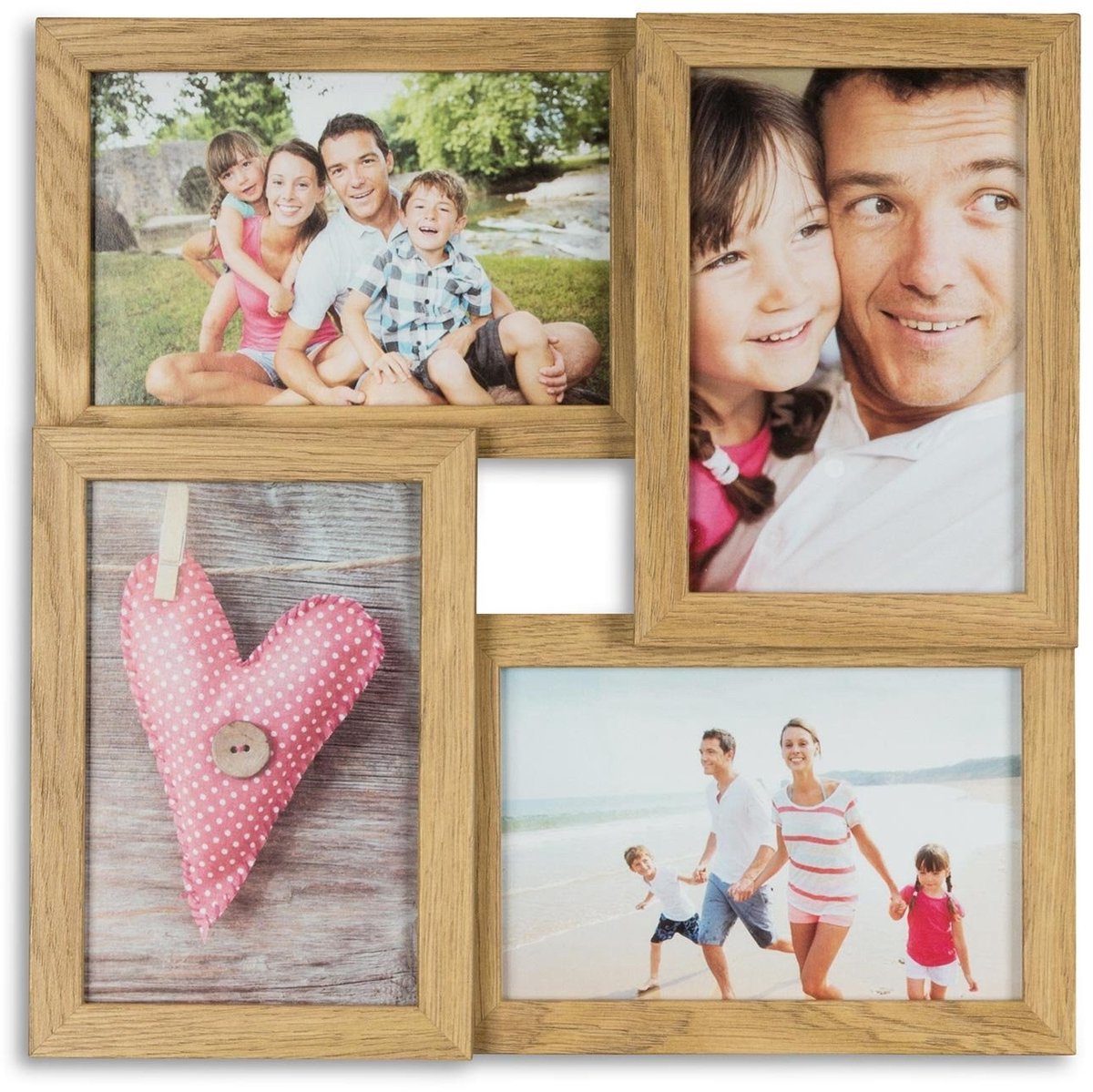 Omgoods - Fotolijst Collage 28 x 28 cm - Voor 4 Foto's 10 x 15 cm
