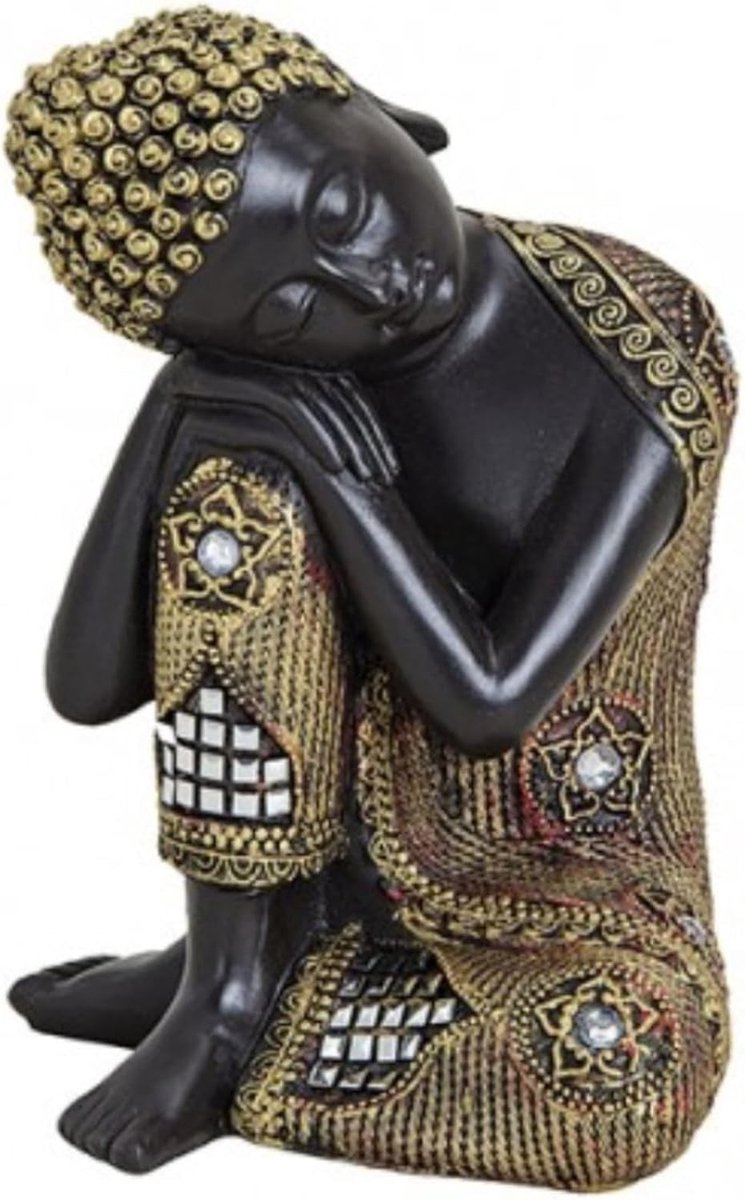 Omgoods - Decoratieve Buddha Beeld van 17 cm voor Binnen en Buiten