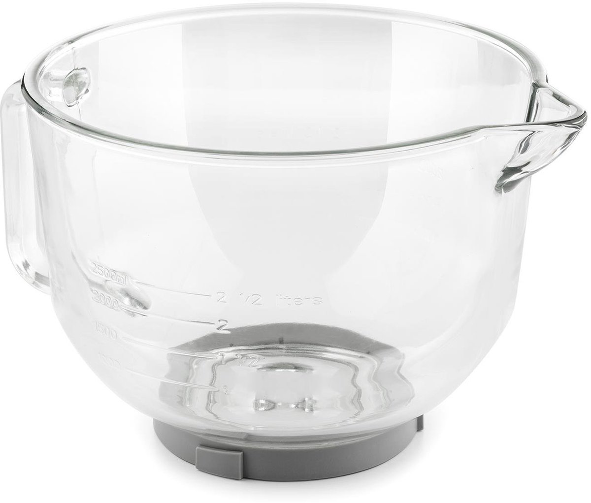 Omgoods - Glass Mixing Bowl voor Food Processors - 2,5 Liter