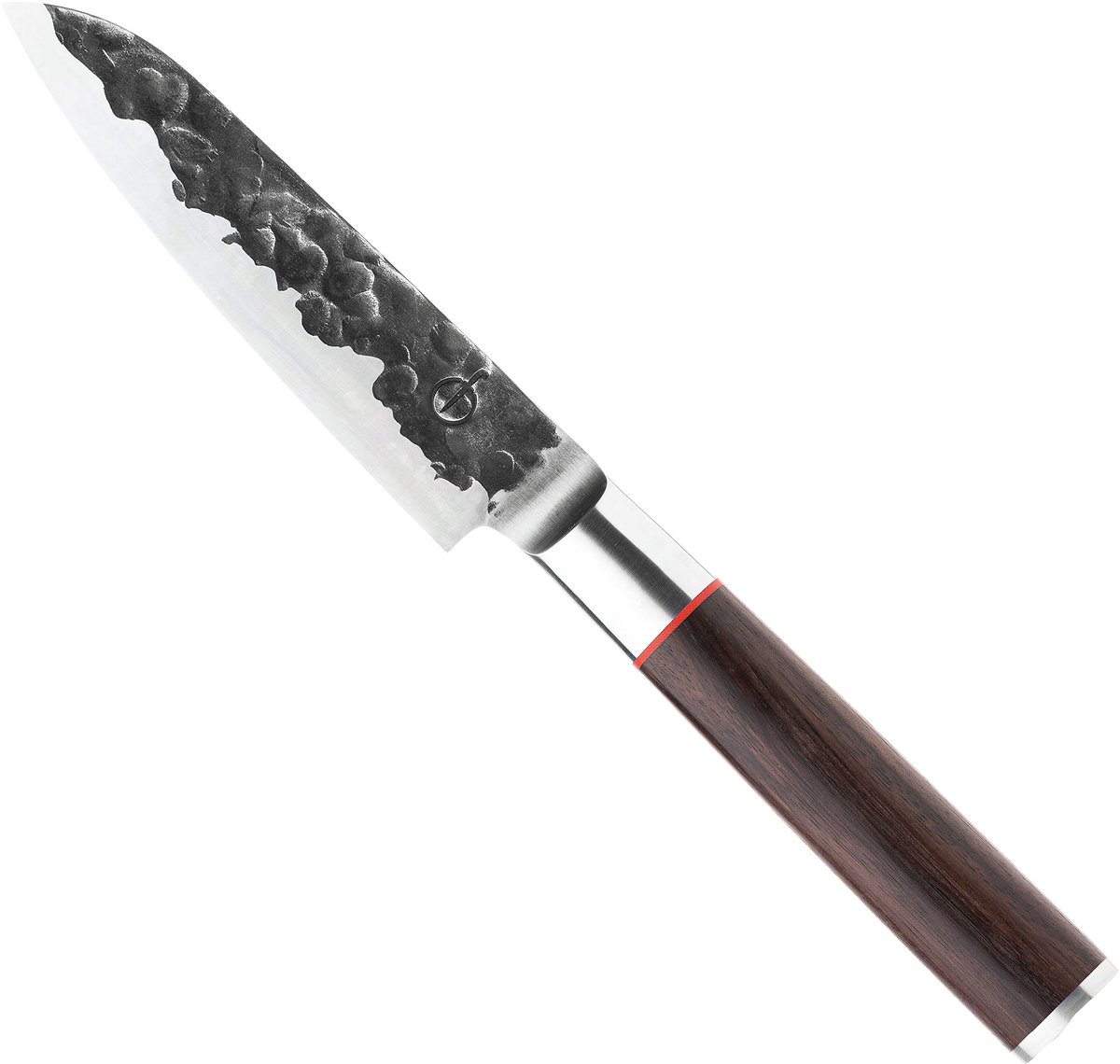 Omgoods - Handgemaakt Sebra Santoku Mes - 14cm in Luxe Houten Box