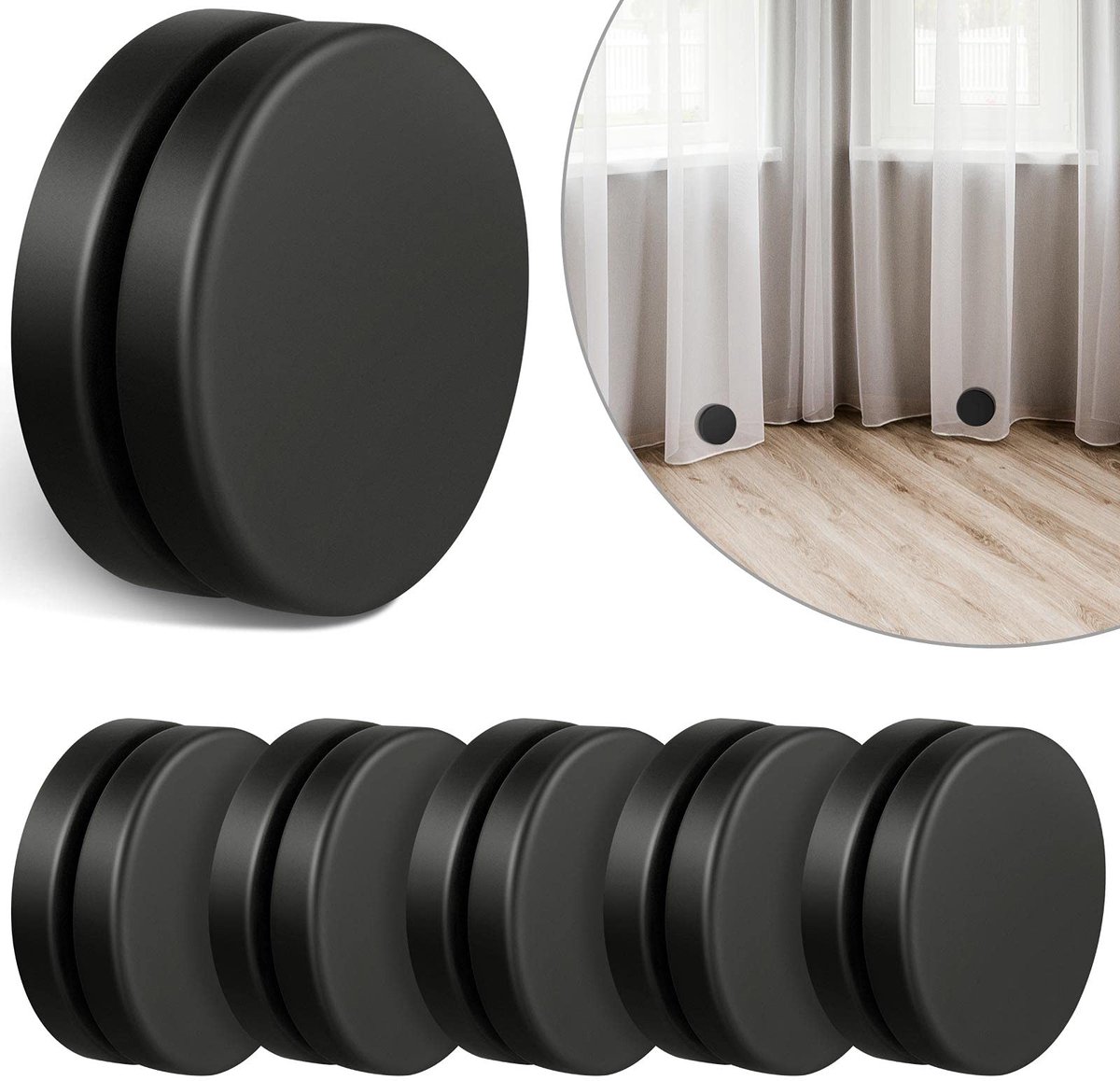 Omgoods - Magnetische Gordijn Gewichten voor Badkamer en Tablecloths (6 Stuks)