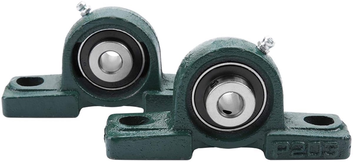 Omgoods- Pillow Block Lager UCP204 - 2 Stuks - Binnen Diameter 20mm - Buiten Diameter 47mm - Stevig Staal - Zelfuitlijnend