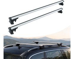 dakdragers - 2 stuks - 135 cm - zilver