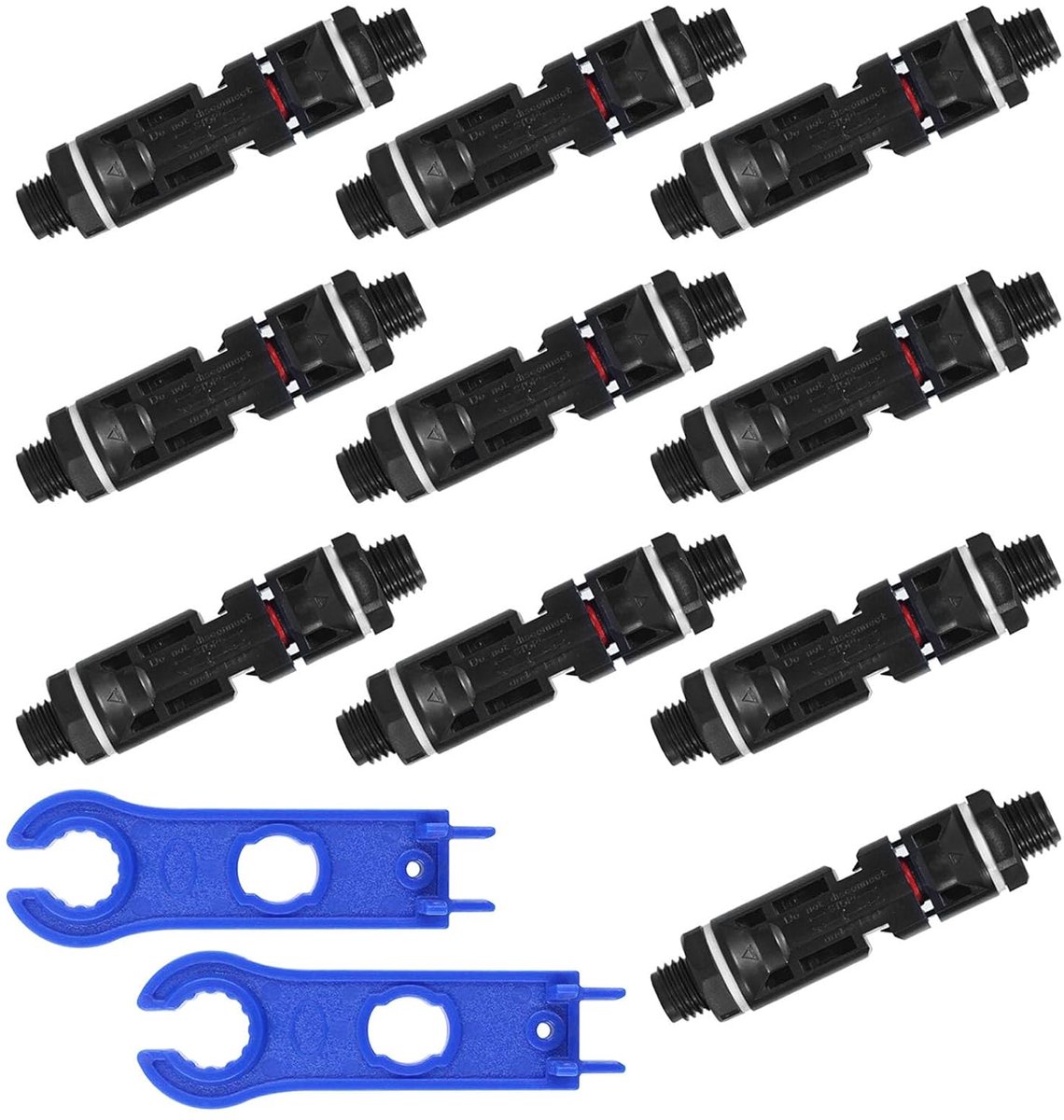 GTIWUNG 10 Pairs Solar Module End Connectors, Male/Female Solar Power Distribution Box Plugs, Solar Plugs - ShopVlot