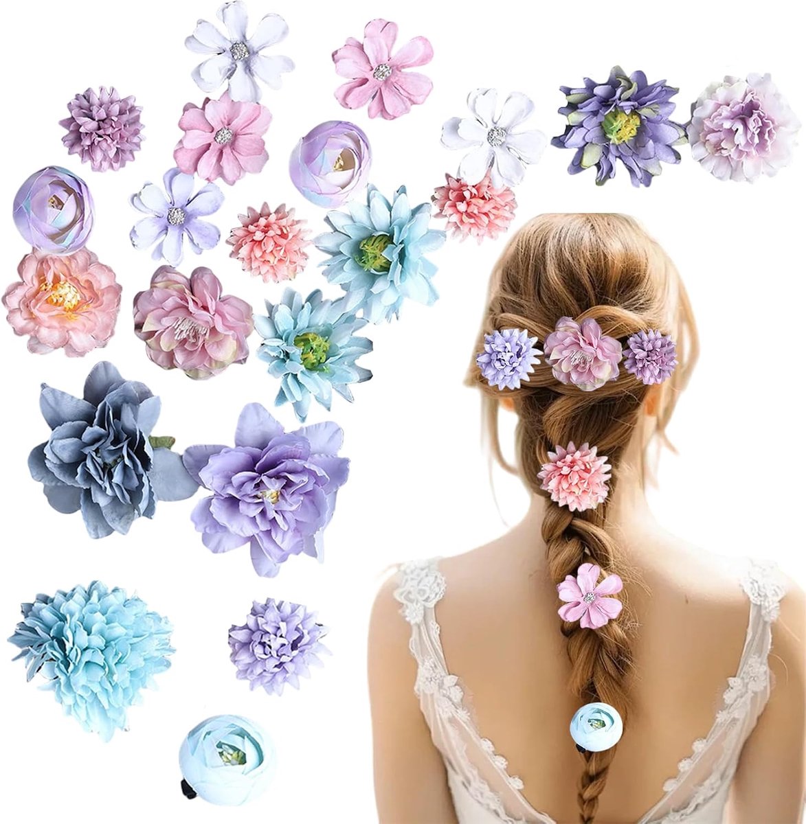 Flower Hair Clips Hair Clips Boho Bridal Claw Clip Elegant Designs Boho Wedding Beach Party Hair Accessories - ShopVlot