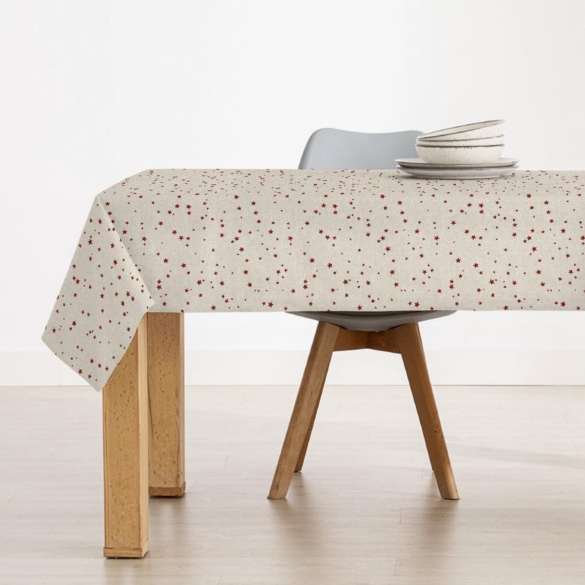 Omgoods - XL Kersttafelkleed 180 x 250 cm van 100% Katoen, Vlekbestendig en Waterdicht