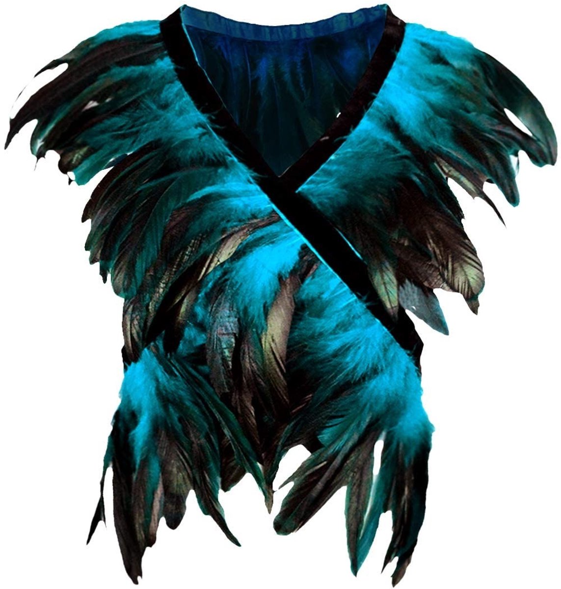 Omgoods - Vrouwen Natuurlijke Veer Body Harness - Halloween Party Kleding