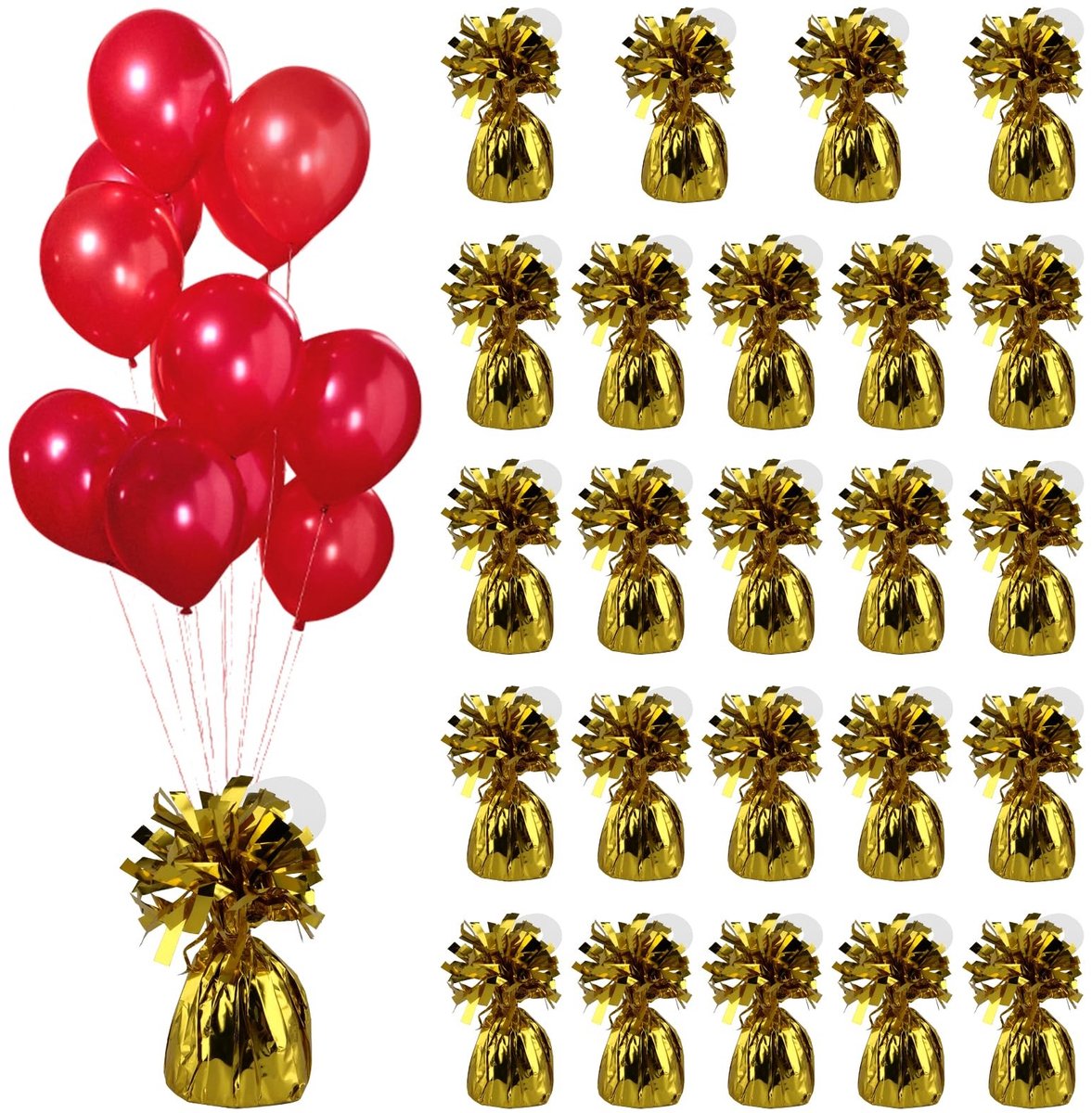 Omgoods - 24 Stuks Gouden Ballon Gewichten
