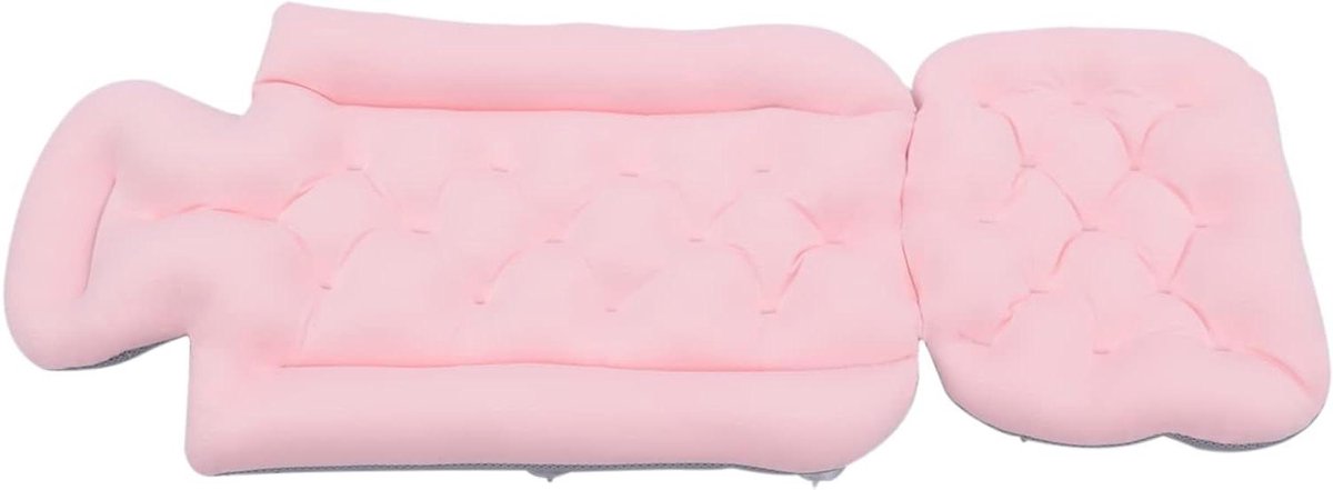 Badkussen Volledig Lichaam - Badmat Neopreen - Ontspannen in Bad - Met Zuignappen - 78 cm x 35 cm - Roze
