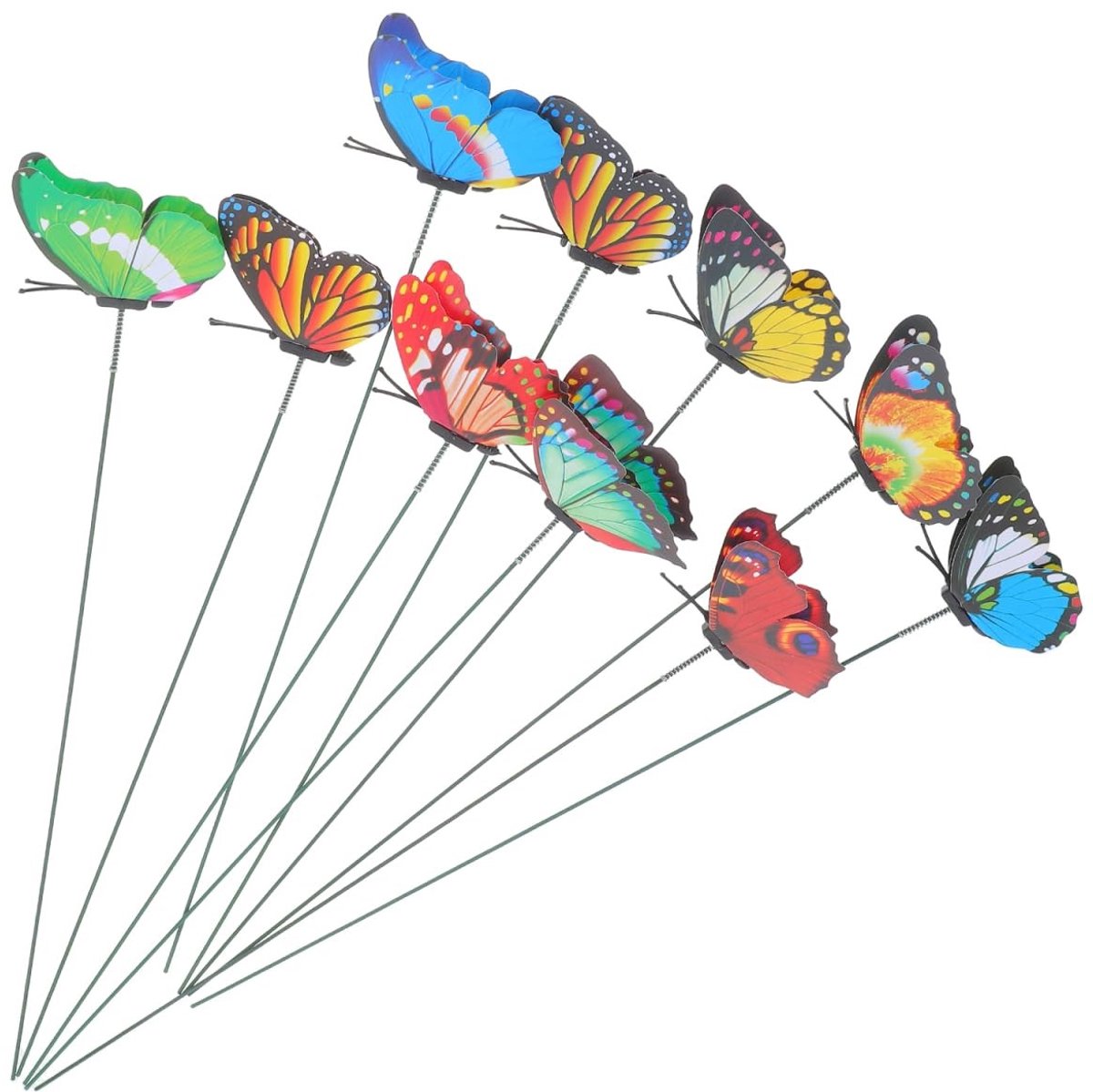 Omgoods - Set van 10 PVC Simulatie Vlinder Tuinstekers voor Decoratie