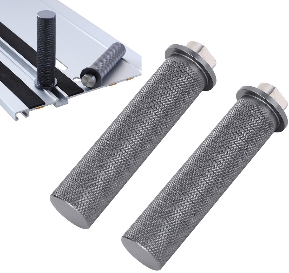 Omgoods - 2 Stuks Bench Dogs - Aluminium Werkbank Stopper voor Houtbewerking