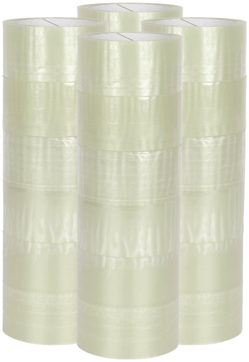 Omgoods - 24 Rollen PP Verpakkingstape 50 mm x 66 m Transparant