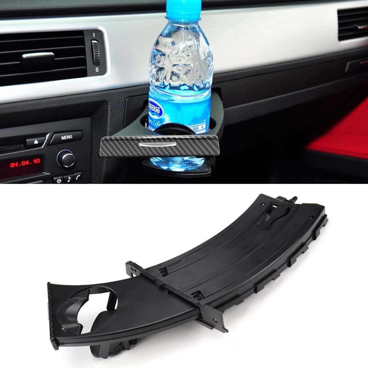 Omgoods - Uittrekbare Bekerhouder voor BMW 3 Serie E90/E91/E92/E93 (2006-2013) Rechts