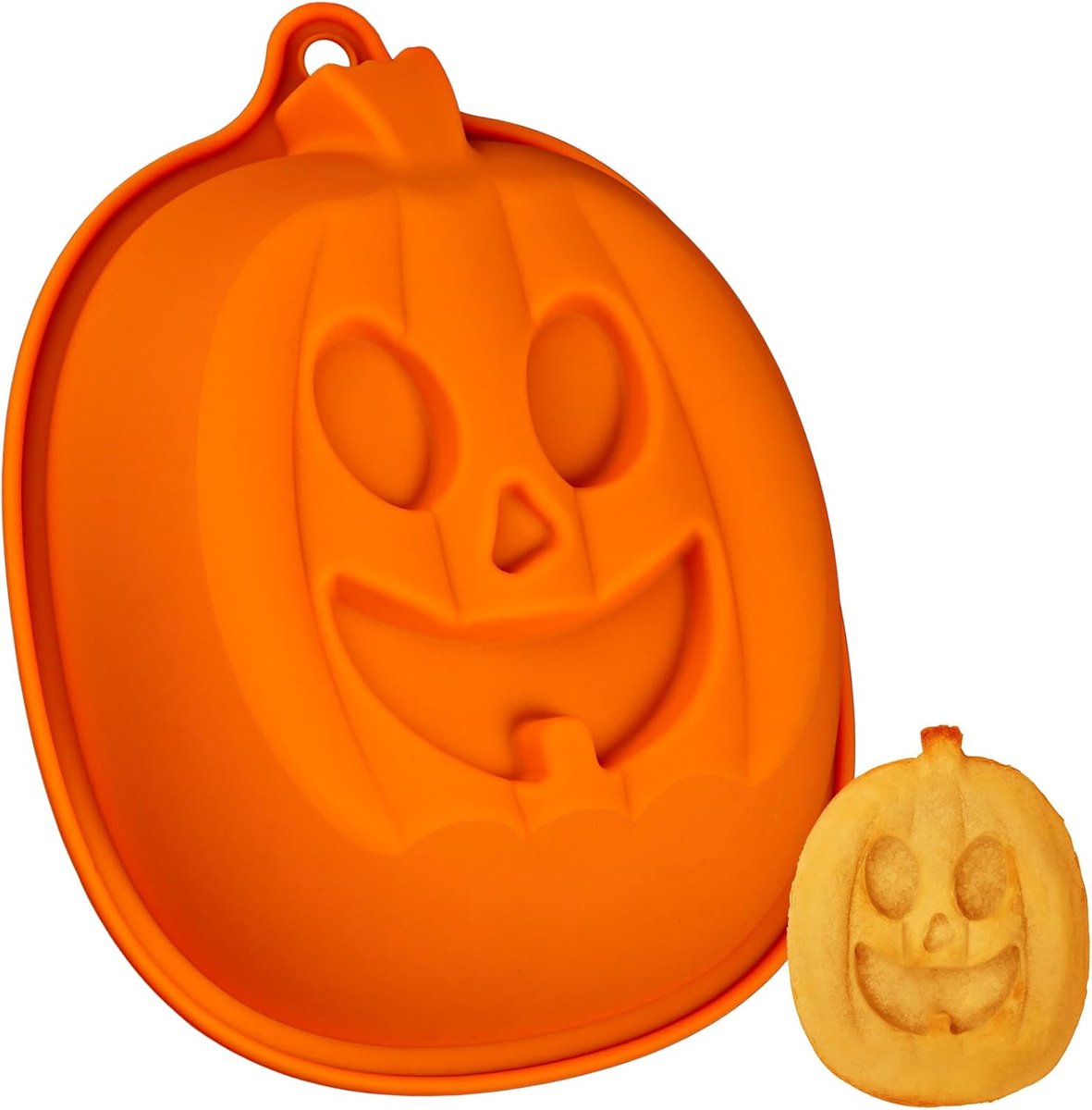 SnelShoppen - Silicone Pompoen Taartvorm 23cm - Halloween Jack O' Lantern Cake Pan met Antiaanbaklaag voor Taarten, Gelatine en Feestelijke Gebeurteni
