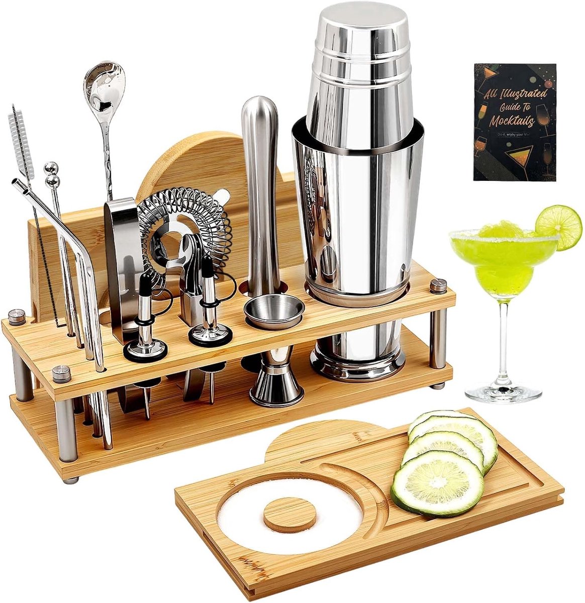 Daily Treasures Cocktail shaker set with stand - ShopVlot