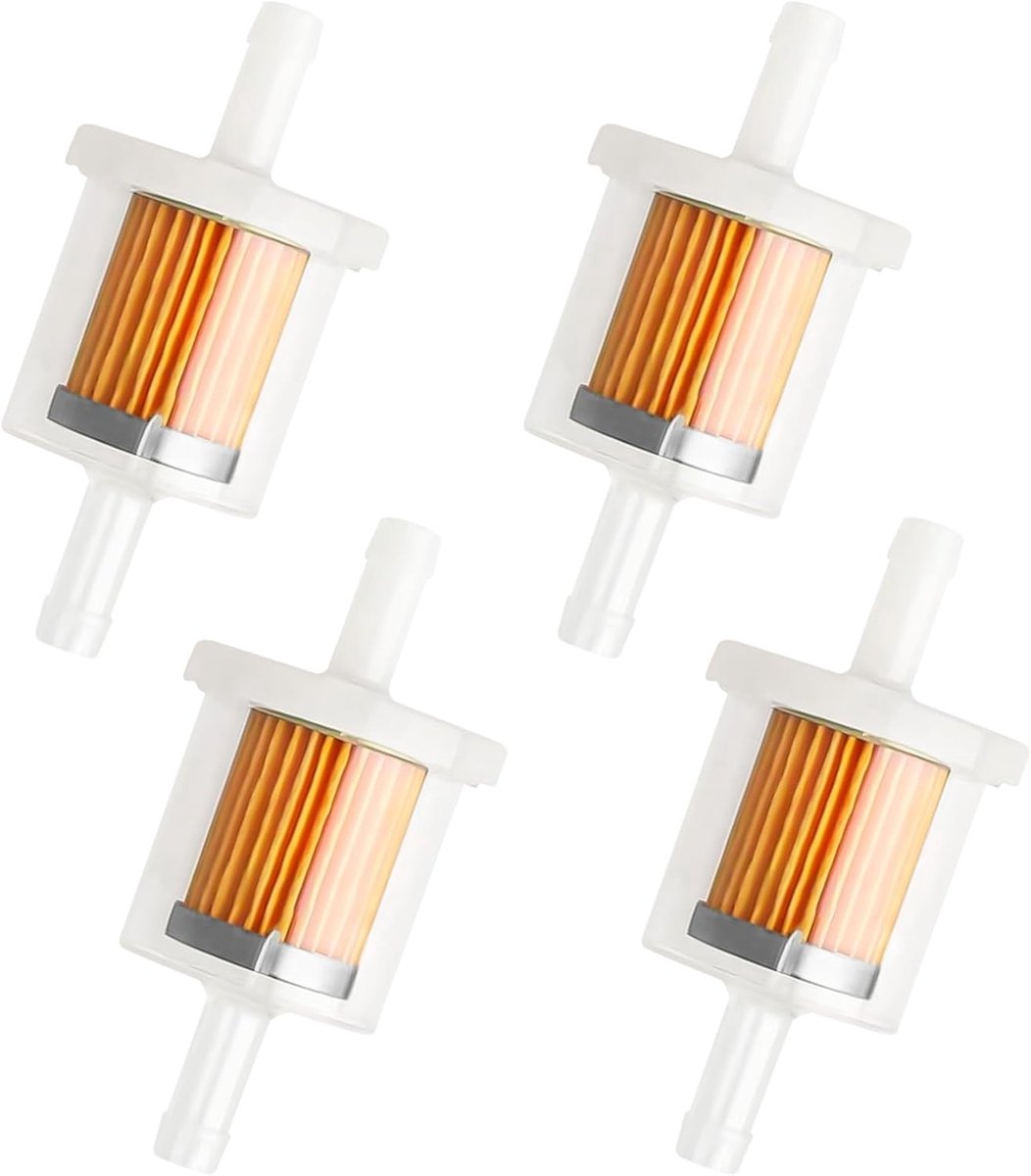 Brandstoffilter 8 mm - Transparant - 4 Stuks - Geschikt voor motor en boot - ShopVlot