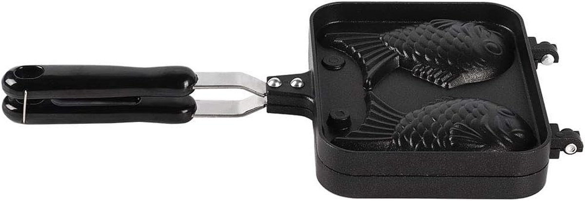 Wafelijzer Visvorm - Cakevorm Bakvorm - Zelf Gebak Maken - Non-stick Coating - Niet gespecificeerd - Zwart