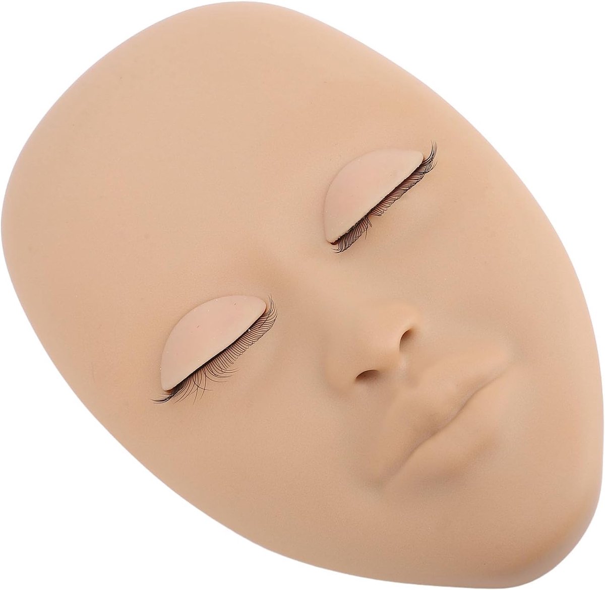 SnelShoppen - Lash Mannequin Hoofd Silicone Afneembare Oogleden voor Oefening Training - Realistisch Huidkleur - Herbruikbaar Model voor Makeup, Onder