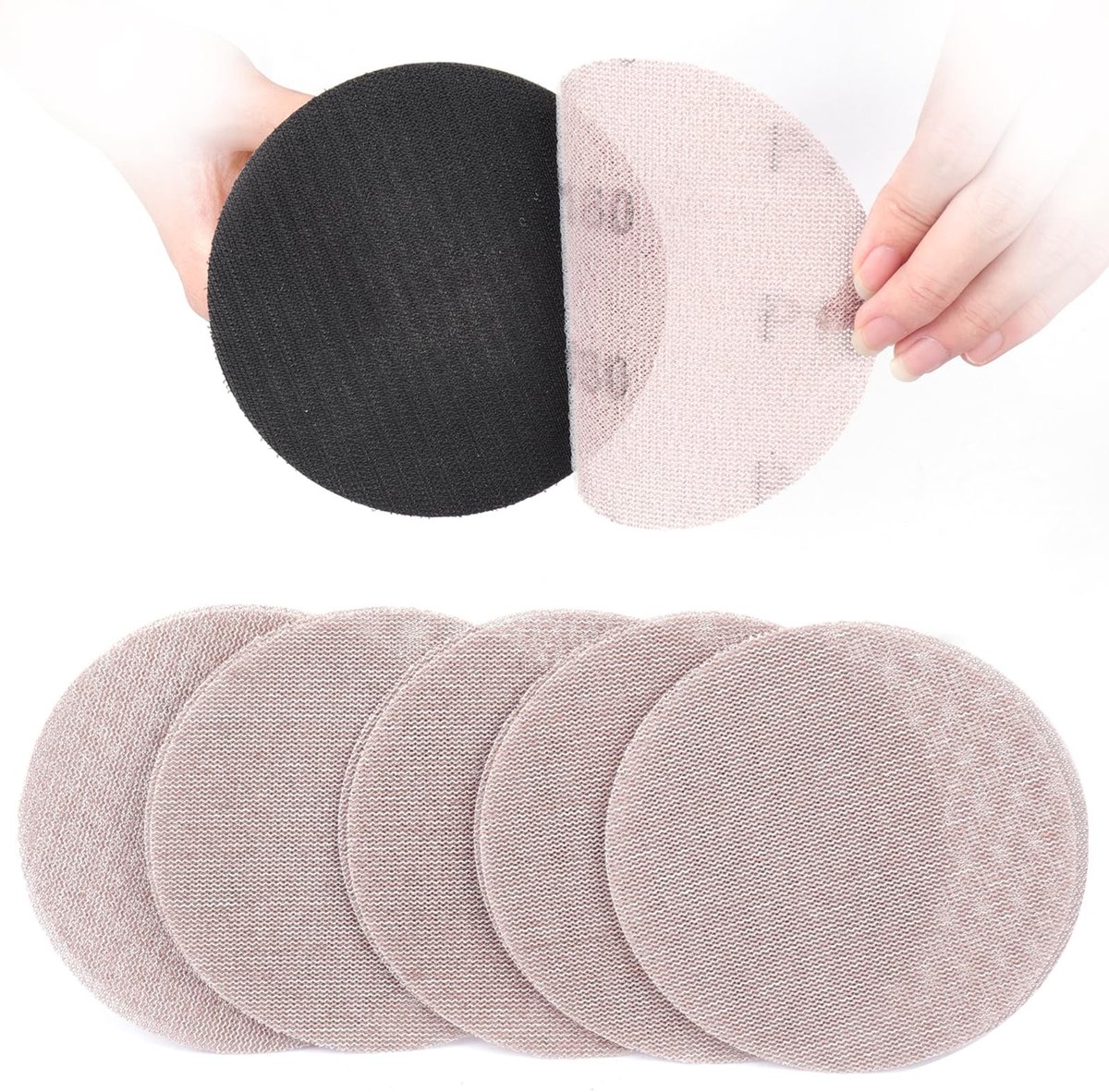 Omgoods - Schuurpapier 125 mm Set van 50 Stuks 180 Grit