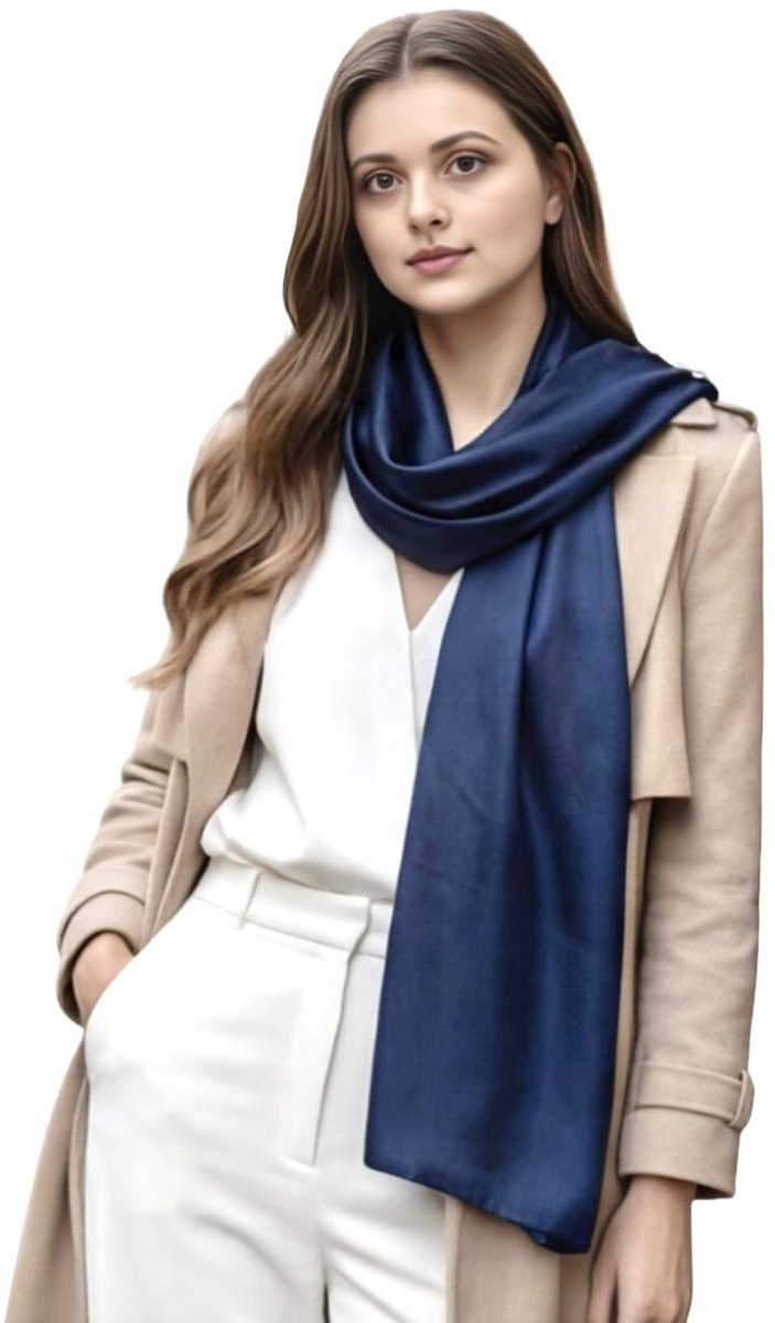 Omgoods - 100% Zijde Sjaal voor Vrouwen in Solid Color