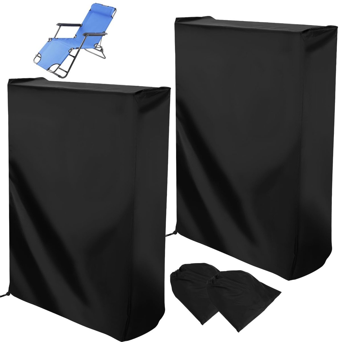 Omgoods - Tuinstoelhoes Set van 2, Wind- en Waterdicht, Bescherming voor Tuinmeubelen