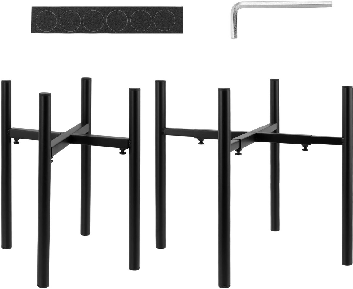 Omgoods - Set van 2 Verstelbare Plant Pot Standaards van Metaal