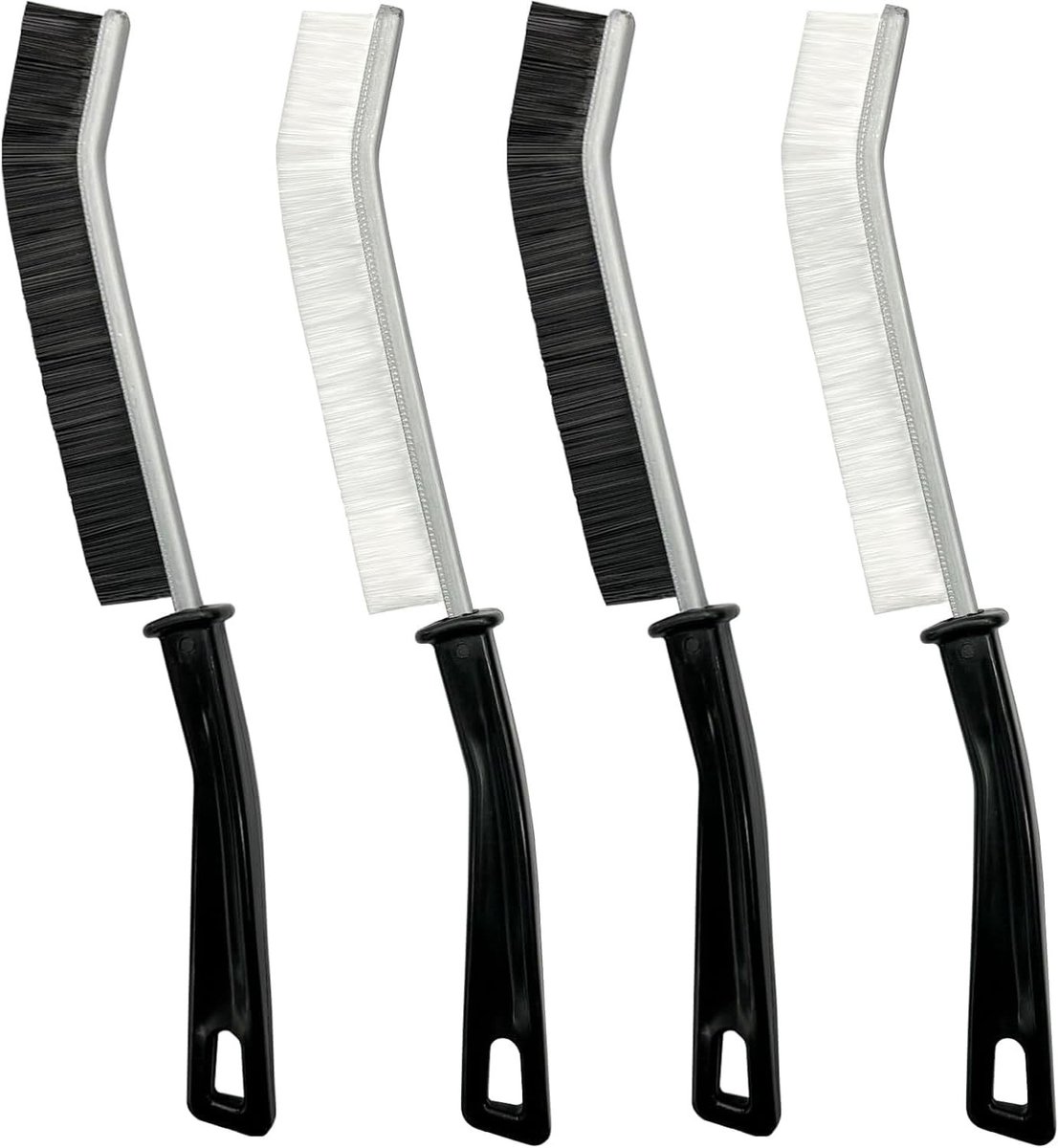 Omgoods- Dieptereinigingsborstels 4 stuks - Spleetreinigingsborstel - Reinigingsborstel met harde haren - Ergonomische handgreep - Geschikt voor alle oppervlakken - Gemakkelijk te reinigen