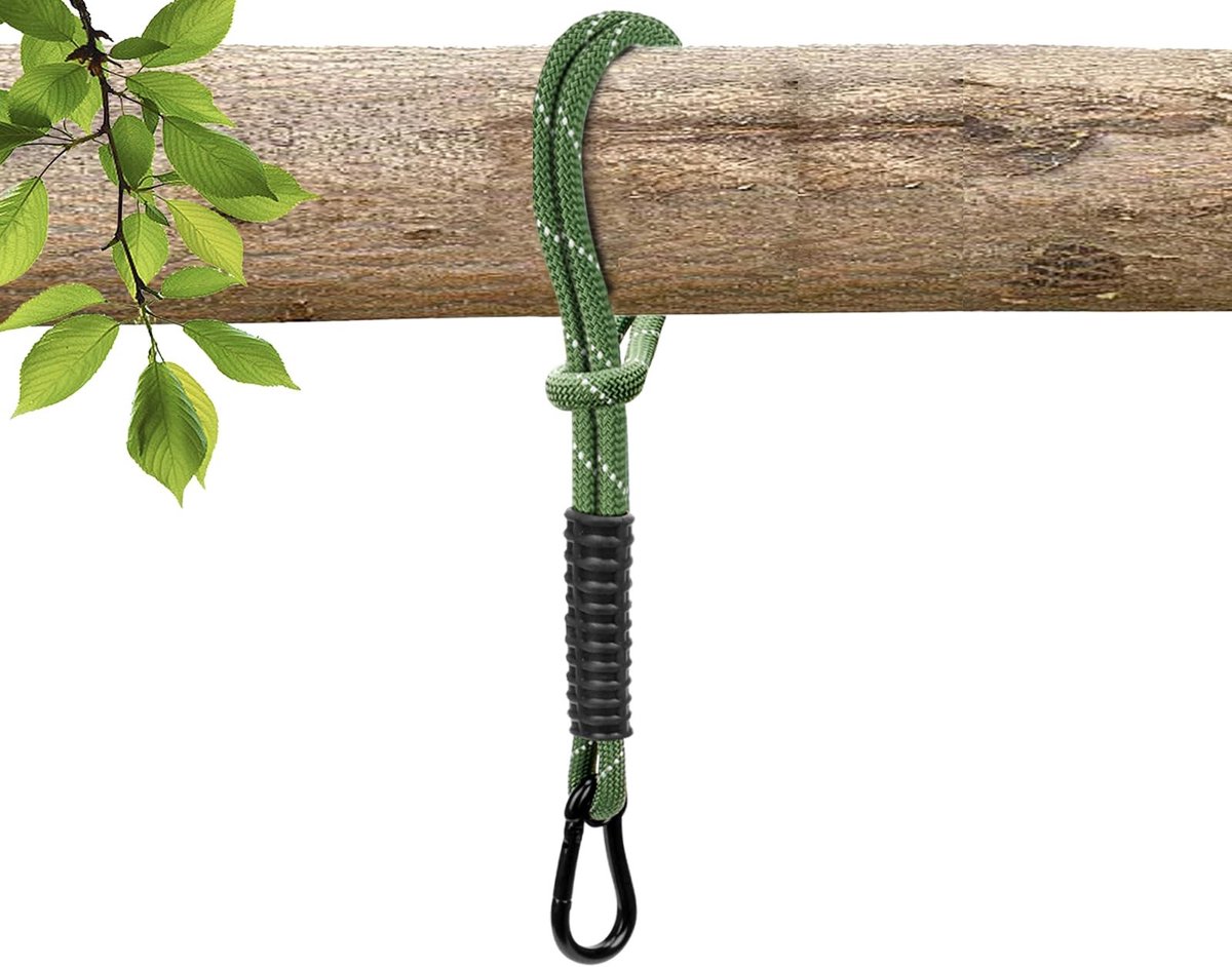 Omgoods - Heavy Duty Boomschommel Touwen - Verstelbare Hangmat Bevestigingsset voor Buiten - Groene Kleur