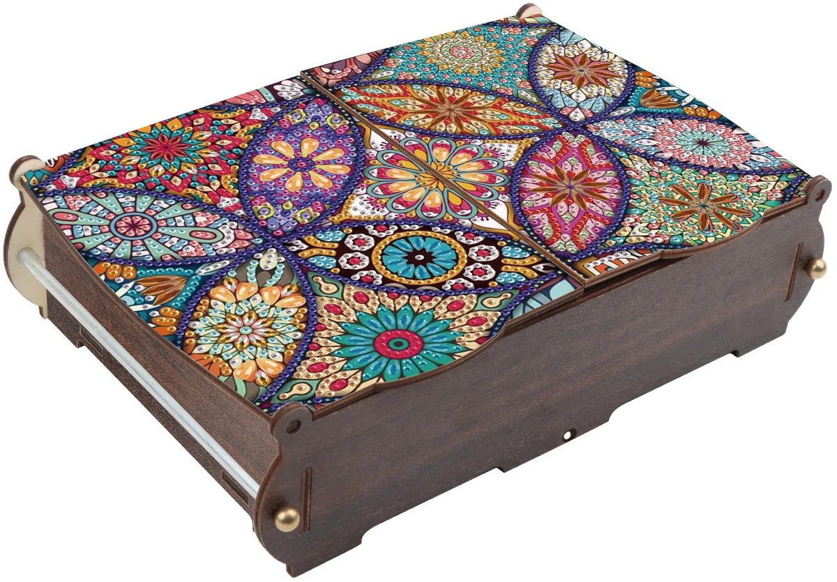 Omgoods - Mandala Diamond Painting Desk Organizer - Plastic Opbergdoos voor Kantoor en Thuis