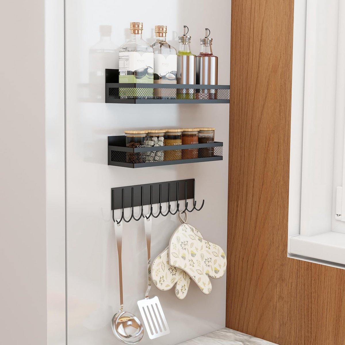 Omgoods - Magnetisch Kruidenrek voor Keuken - Ruimtebesparende Organisatie