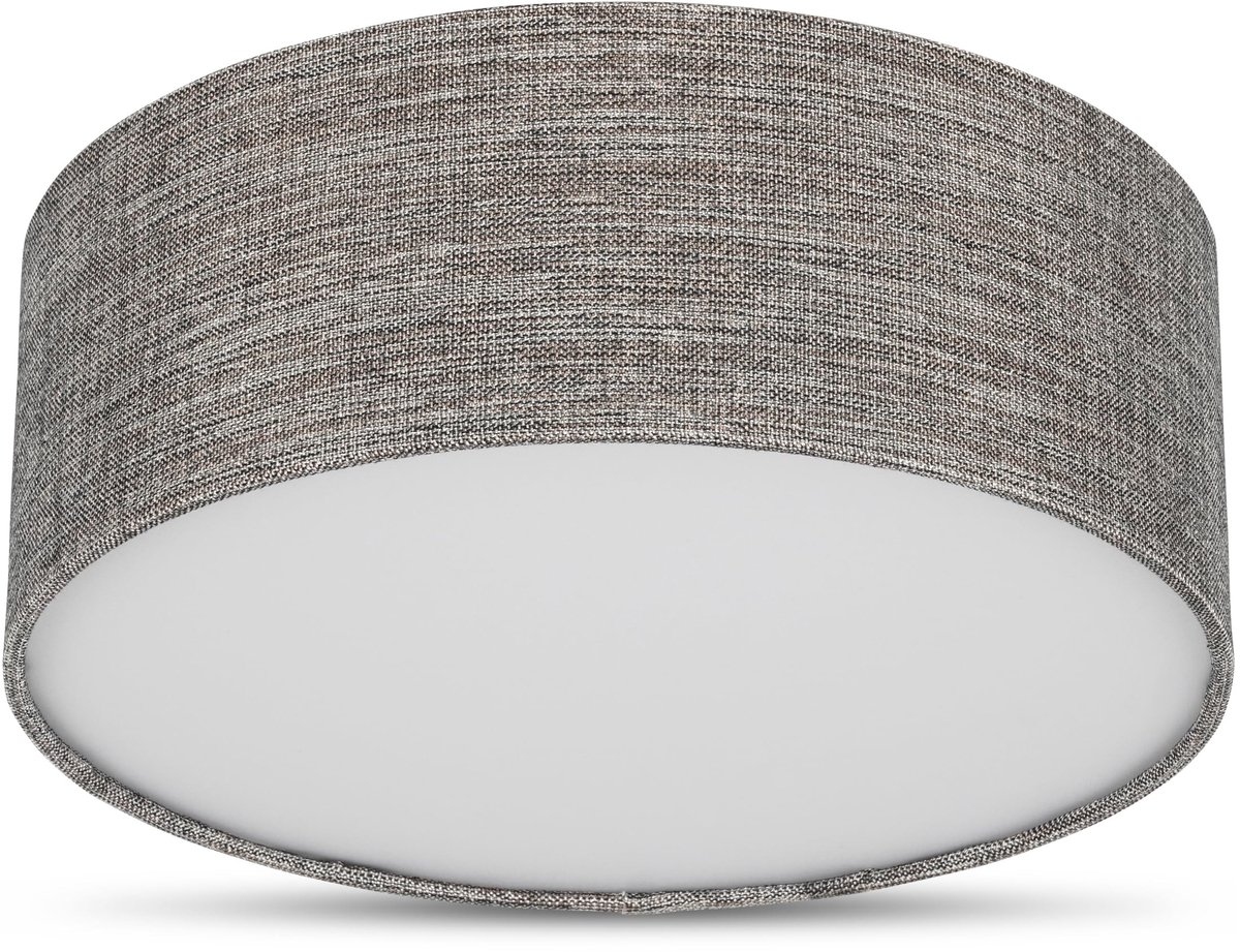 Omgoods - Vintage Plafondlamp met Stoffen Lampenkap 30 cm