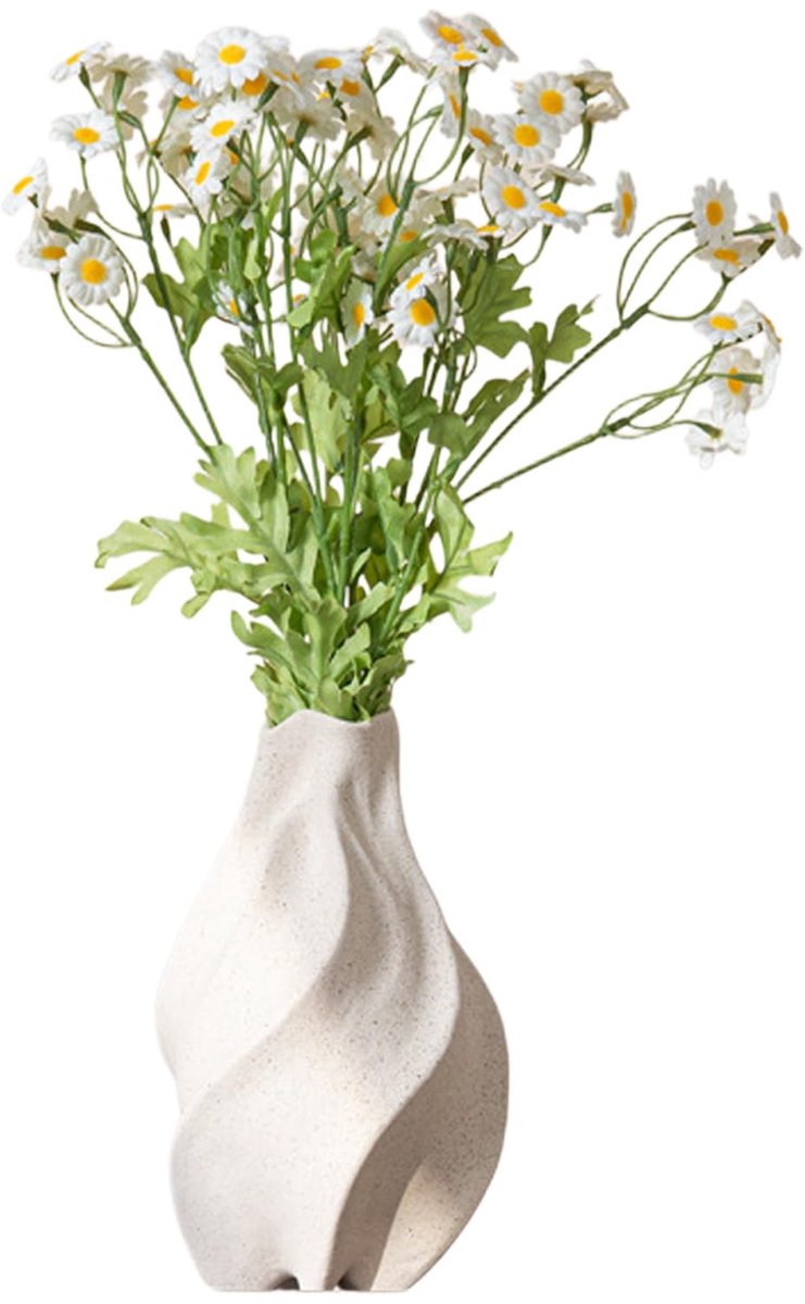 Omgoods - Keramische Vaas Boho-Stijl - Beige, Modern Design