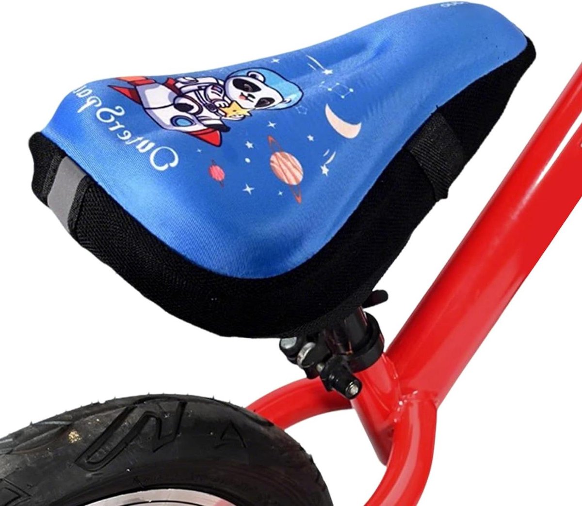 Fietszadelkussen Kinderen - Zacht Fietszadel - Comfortabel Fietsen - Geanimeerd Design - 15 x 2 cm - Blauw