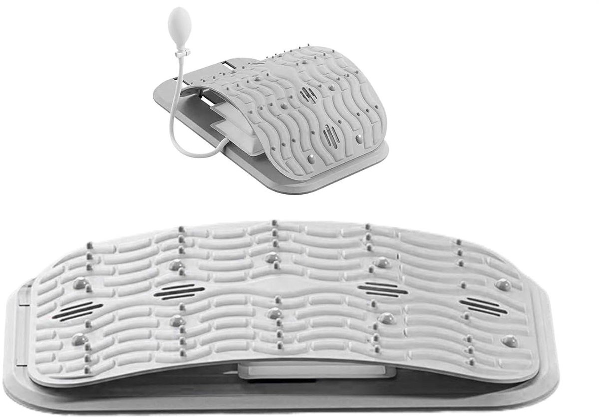 Vertebrale Stretcher - Rugstrekker Massagecorrector - Rugontspanning - Natuurlijke Kromming Ondersteuning - 37.7 cm - Wit