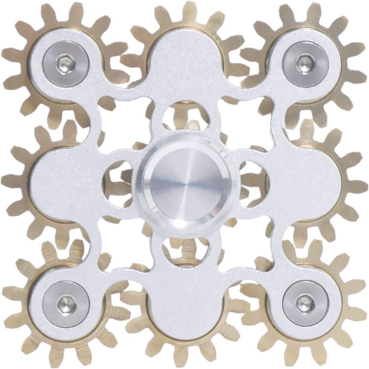 Spinner, Figity-Spielzeug, 9-Gang-Gestänge, glattes Metall, Messing, Edelstahl mit stabilem Lager, langlebige Mechanik, beweglich, Figit-Spielzeug für Erwachsene und Kinder