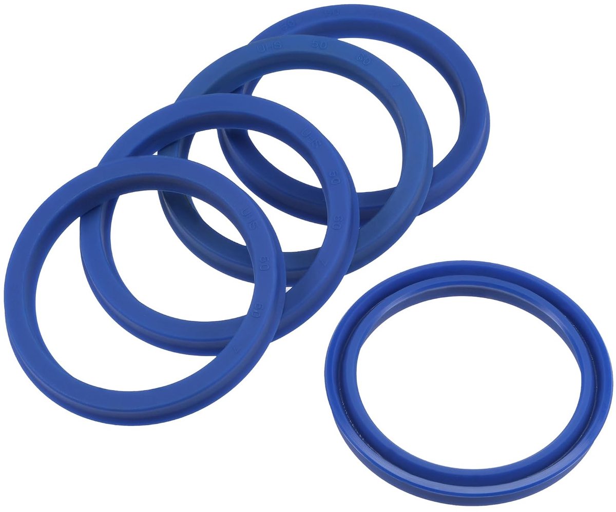 UHS radiaalasafdichtringen, industriële PU-olieafdichtingen voor hydraulische cilinders (blauw, 50 mm ID x 60 mm OD 7 mm breed)