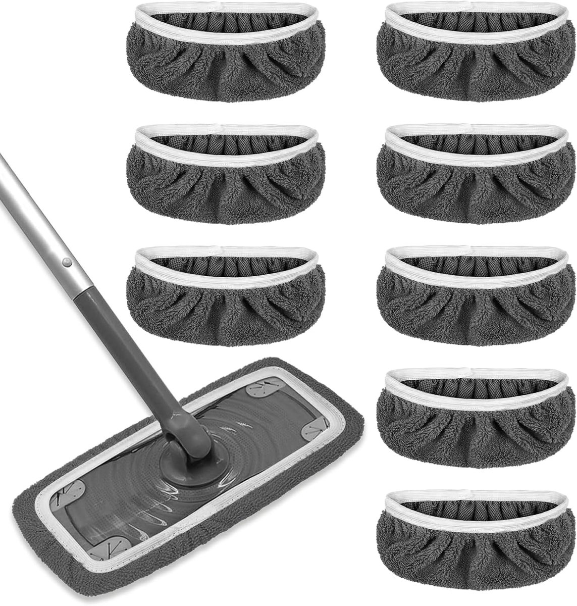 8 stuks herbruikbare microvezelvloerdoeken voor Swiffer Sweeper Mop, 25,4 x 11,5 cm, geschikt voor nat en droog gebruik