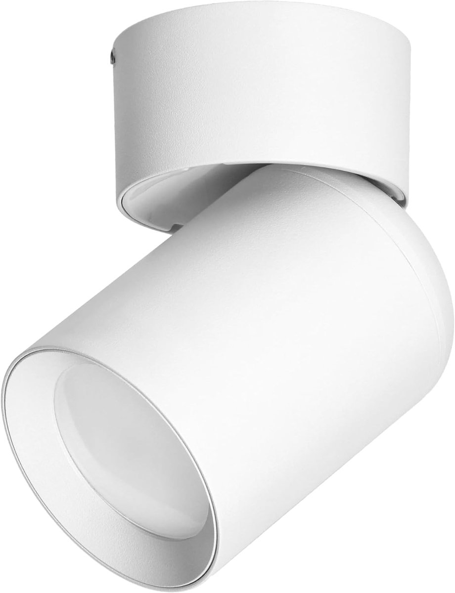 Wand- en Plafondarmatuur GU10 Ceiling Light 12W IP20 Formele Toon Plafondlicht Plafondlamp voor Woonkamer Slaapkamer Keuken en Meer (Opbouw rond - Wit)