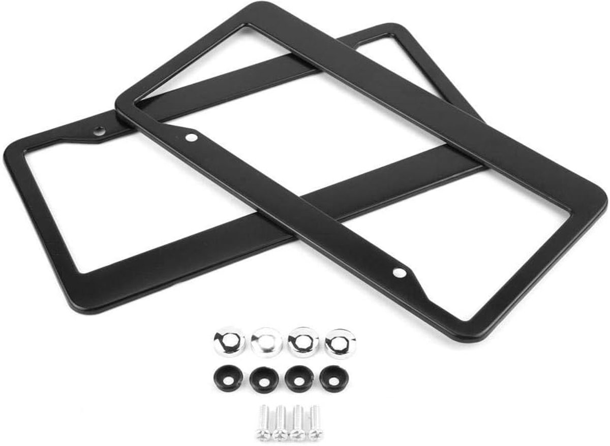 Roestvrij staal Auto Kentekenplaat Frame Cover Houder Mount Beugel (Spiegel Pools) 2 Stks (Amerikaanse Kentekenplaat, Canadese Kentekenplaat) decoraties