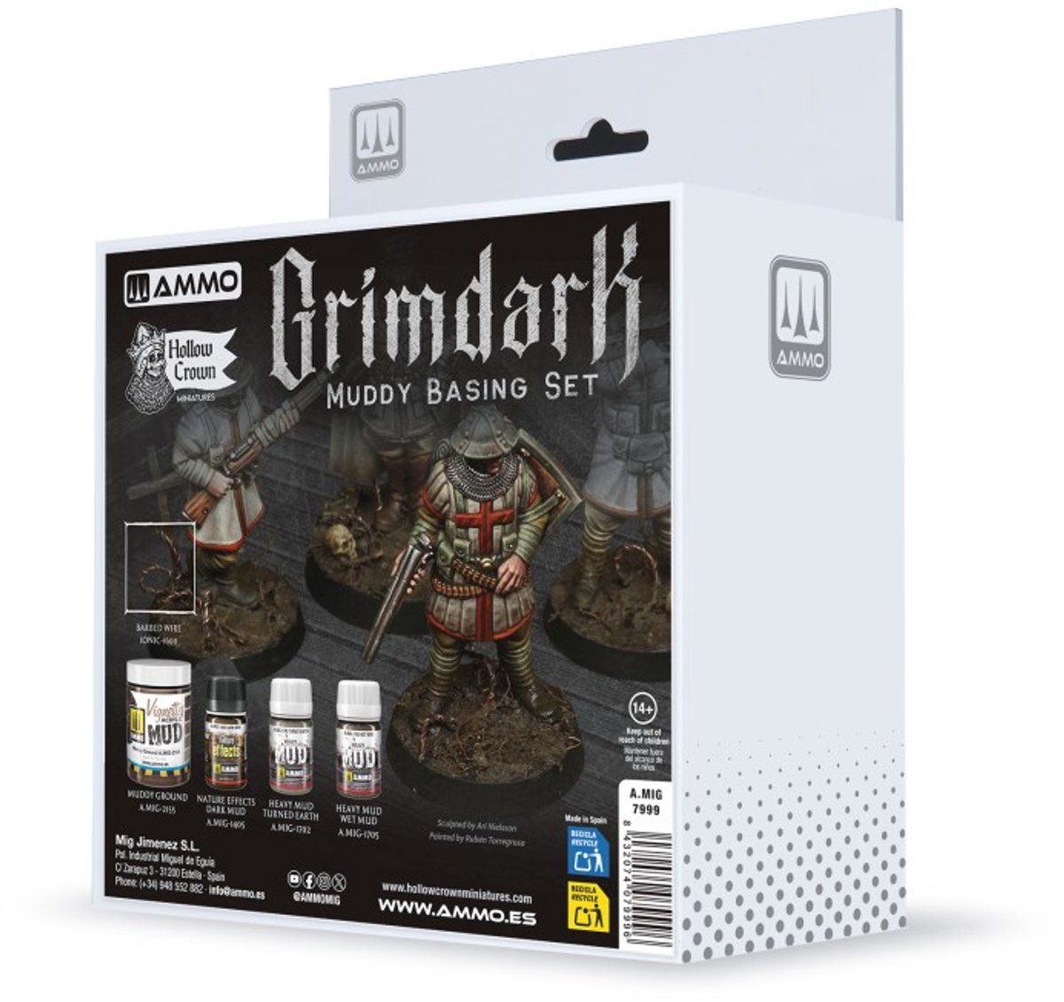 AMMO by Mig Jimenez Modelbouwdecoratie - MIG 7999 Grimdark Muddy Basing Set - Set om Modderige Ondergronden te Maken Effecten set
