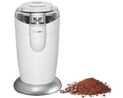 Elektrische Koffiemolen - Koffiemolen Roestvrij Staal - Verse Koffie Maken - Roestvrij Stalen Klopper - 40 gram - Wit