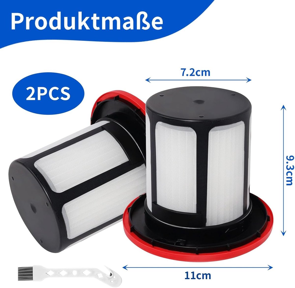 Filters en filterhouder voor stofzuiger - Geschikt voor Bosch Unlimited 6 - 2 stuks, vervangingsfilters, accessoires voor stofzuigen
